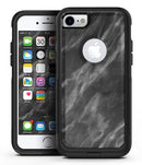 Black and Chalky White Marble - iPhone 7 or 7 Plus Commuter Case Skin Kit