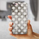 Black and Concrete Surface Polka Dots iPhone 6/6s or 6/6s Plus 2-Piece Hybrid INK-Fuzed Case