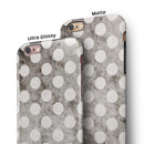 Black and Concrete Surface Polka Dots iPhone 6/6s or 6/6s Plus 2-Piece Hybrid INK-Fuzed Case