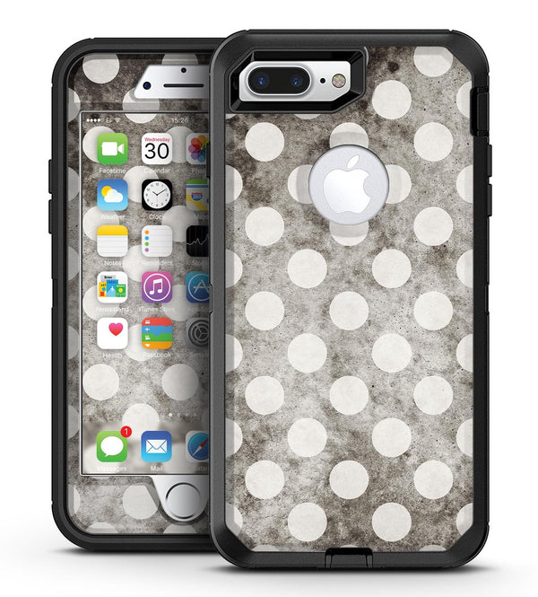 Black and Concrete Surface Polka Dots - iPhone 7 Plus/8 Plus OtterBox Case & Skin Kits