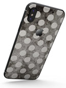 Black and Concrete Surface Polka Dots - iPhone X Skin-Kit