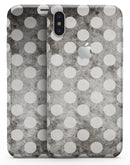 Black and Concrete Surface Polka Dots - iPhone X Skin-Kit