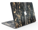 Black and Gold Marble Surface - Macbook Air Skin Set