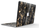 Black and Gold Marble Surface - Macbook Air Skin Set