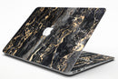 Black and Gold Marble Surface - Macbook Air Skin Set