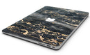 Black and Gold Marble Surface - Macbook Air Skin Set