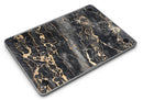 Black and Gold Marble Surface - Macbook Air Skin Set