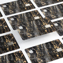 Black and Gold Marble Surface - Premium Protective Decal Skin-Kit for the Apple Credit Card