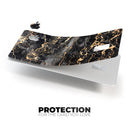Black and Gold Marble Surface - Premium Protective Decal Skin-Kit for the Apple Credit Card