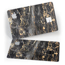 Black and Gold Marble Surface - Premium Protective Decal Skin-Kit for the Apple Credit Card