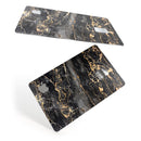 Black and Gold Marble Surface - Premium Protective Decal Skin-Kit for the Apple Credit Card