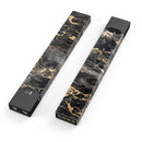 Black and Gold Marble Surface - Premium Decal Protective Skin-Wrap Sticker compatible with the Juul Labs vaping device
