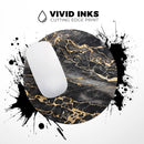 Black and Gold Marble Surface// WaterProof Rubber Foam Backed Anti-Slip Mouse Pad for Home Work Office or Gaming Computer Desk