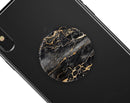 Black and Gold Marble Surface - Skin Kit for PopSockets and other Smartphone Extendable Grips & Stands