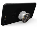 Black and Gold Marble Surface - Skin Kit for PopSockets and other Smartphone Extendable Grips & Stands