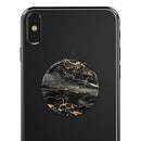 Black and Gold Marble Surface - Skin Kit for PopSockets and other Smartphone Extendable Grips & Stands