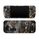 Black and Gold Marble Surface // Vinyl Skin Wrap for Steam Deck OLED & Steam Deck (LCD) — Soft Matte or Ultra Gloss