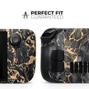 Black and Gold Marble Surface // Vinyl Skin Wrap for Steam Deck OLED & Steam Deck (LCD) — Soft Matte or Ultra Gloss