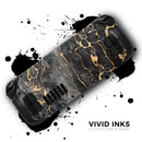 Black and Gold Marble Surface // Vinyl Skin Wrap for Steam Deck OLED & Steam Deck (LCD) — Soft Matte or Ultra Gloss
