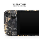 Black and Gold Marble Surface // Vinyl Skin Wrap for Steam Deck OLED & Steam Deck (LCD) — Soft Matte or Ultra Gloss