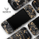 Black and Gold Marble Surface // Vinyl Skin Wrap for Steam Deck OLED & Steam Deck (LCD) — Soft Matte or Ultra Gloss