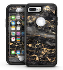 Black and Gold Marble Surface - iPhone 7 Plus/8 Plus OtterBox Case & Skin Kits