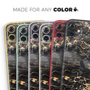 Black and Gold Marble Surface  - Protective Skin Wrap & Decal – Compatible with iPhone SE to iPhone 17 Pro Max (All Models)