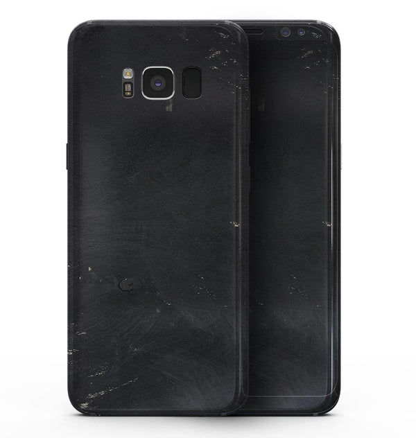 Black and Gold Scratched Woodgrain - Samsung Galaxy S8 Full-Body Skin Kit