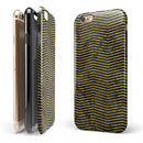 Black and Gold Watercolor Chevron iPhone 6/6s or 6/6s Plus 2-Piece Hybrid INK-Fuzed Case