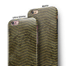 Black and Gold Watercolor Chevron iPhone 6/6s or 6/6s Plus 2-Piece Hybrid INK-Fuzed Case