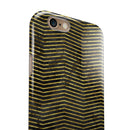 Black and Gold Watercolor Chevron iPhone 6/6s or 6/6s Plus 2-Piece Hybrid INK-Fuzed Case