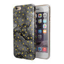 Black and Gold Watercolor Polka Dots iPhone 6/6s or 6/6s Plus 2-Piece Hybrid INK-Fuzed Case
