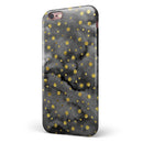 Black and Gold Watercolor Polka Dots iPhone 6/6s or 6/6s Plus 2-Piece Hybrid INK-Fuzed Case