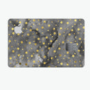 Black and Gold Watercolor Polka Dots - Premium Protective Decal Skin-Kit for the Apple Credit Card