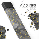 Black and Gold Watercolor Polka Dots - Premium Decal Protective Skin-Wrap Sticker compatible with the Juul Labs vaping device