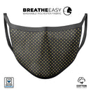 Black and Gold Watercolor Polka Dots V2 - Made in USA Mouth Cover Unisex Anti-Dust Cotton Blend Reusable & Washable Face Mask with Adjustable Sizing for Adult or Child