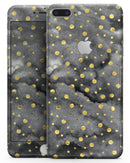 Black and Gold Watercolor Polka Dots - Skin-kit for the iPhone 8 or 8 Plus