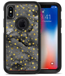 Black and Gold Watercolor Polka Dots - iPhone X OtterBox Case & Skin Kits