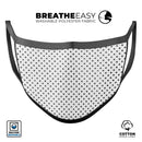 Black and Gray Fade Polka Dots - Made in USA Mouth Cover Unisex Anti-Dust Cotton Blend Reusable & Washable Face Mask with Adjustable Sizing for Adult or Child