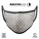 Black and Gray Floral Cross Pattern - Made in USA Mouth Cover Unisex Anti-Dust Cotton Blend Reusable & Washable Face Mask with Adjustable Sizing for Adult or Child