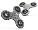 Black and Gray Floral Cross Pattern Full-Body Fidget Spinner Skin-Kit