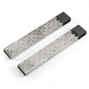 Black and Gray Floral Cross Pattern - Premium Decal Protective Skin-Wrap Sticker compatible with the Juul Labs vaping device