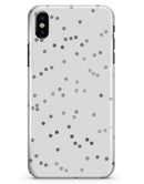 Black and Gray Scattered Polka Dots  - iPhone X Clipit Case