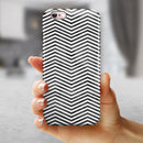 Black and Gray Watercolor Chevron iPhone 6/6s or 6/6s Plus 2-Piece Hybrid INK-Fuzed Case
