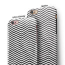 Black and Gray Watercolor Chevron iPhone 6/6s or 6/6s Plus 2-Piece Hybrid INK-Fuzed Case