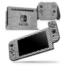 Black and Gray Watercolor Chevron - Skin Wrap Decal for Nintendo Switch Lite Console & Dock - 3DS XL - 2DS - Pro - DSi - Wii - Joy-Con Gaming Controller