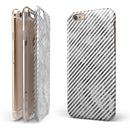 Black and Gray Watercolor Stripes iPhone 6/6s or 6/6s Plus 2-Piece Hybrid INK-Fuzed Case