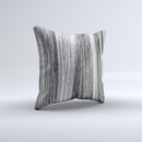 Black and Grey Frizzy Texture ink-Fuzed Decorative Throw Pillow