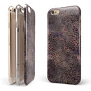 Black and Purple Watercolor Leopard Pattern iPhone 6/6s or 6/6s Plus 2-Piece Hybrid INK-Fuzed Case