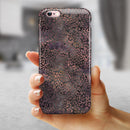 Black and Purple Watercolor Leopard Pattern iPhone 6/6s or 6/6s Plus 2-Piece Hybrid INK-Fuzed Case